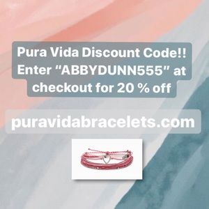PURA VIDA 20% OFF CODE (free to use)